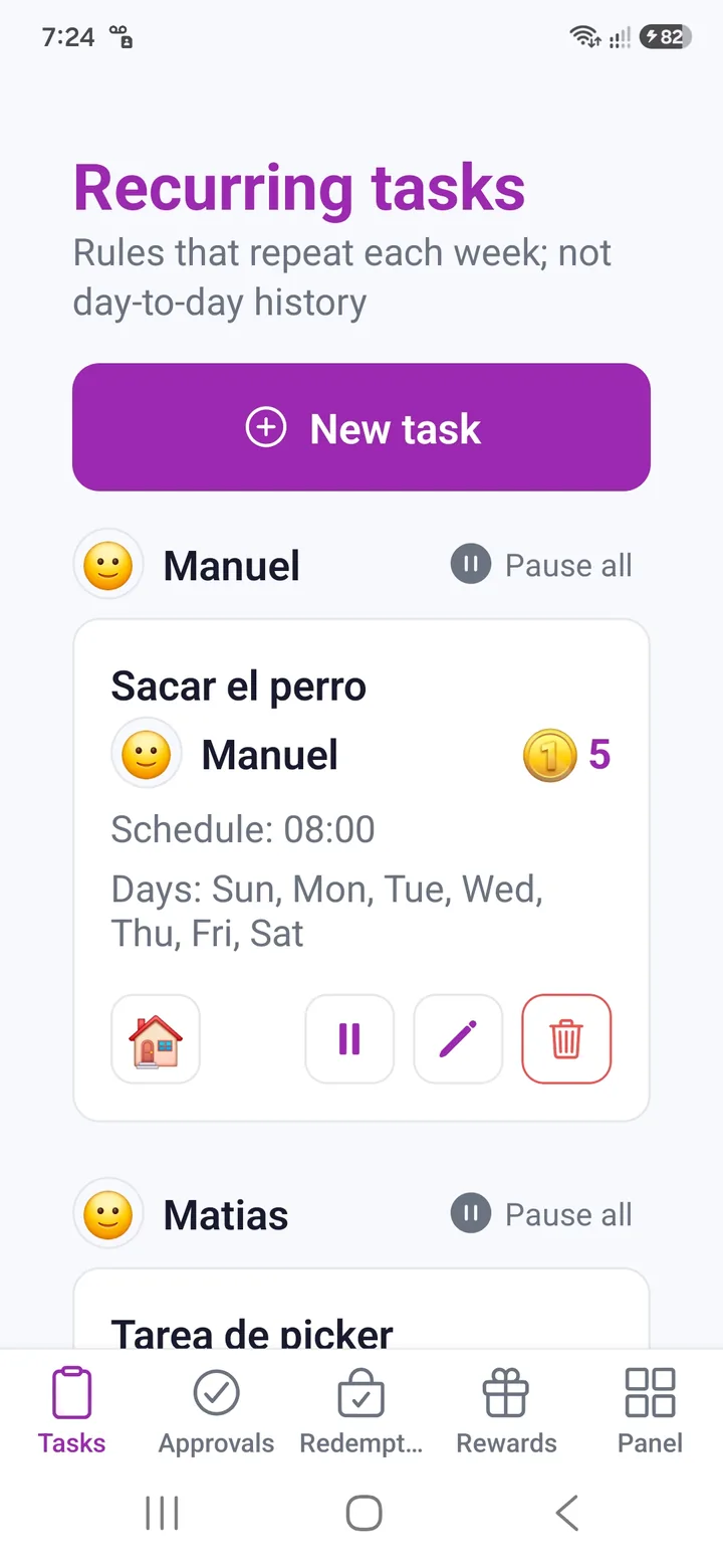 Guardian task templates