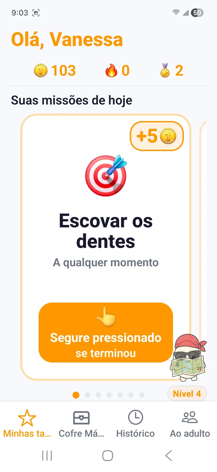 Lista de tarefas do filho